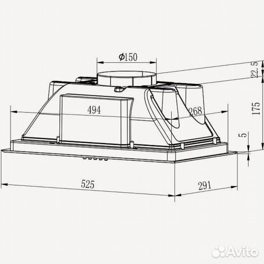 Полновстраиваемая вытяжка