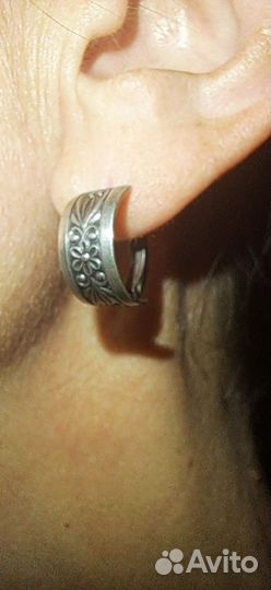 Серьги,кольцо серебро СССР 925 проба