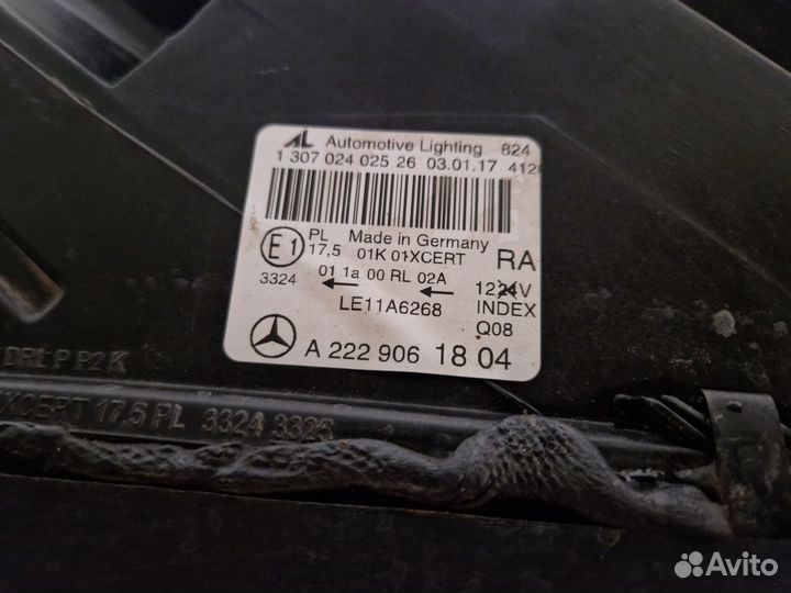 Фары на mercedes w 222