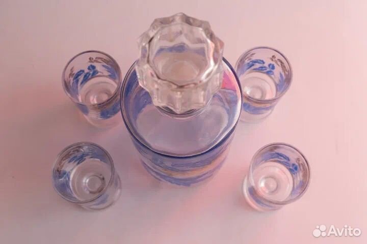 Штоф для крепких напитков + 4 рюмки