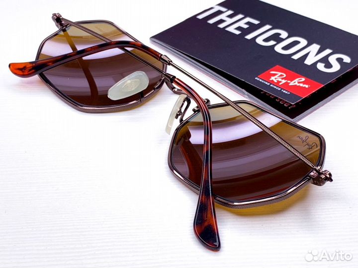 Очки Ray Ban 3556 N Octagonal Коричневые