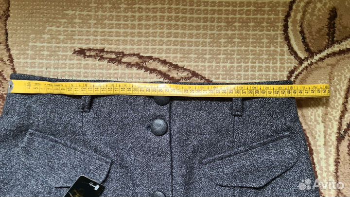 Юбка шерстяная серая 50 размер