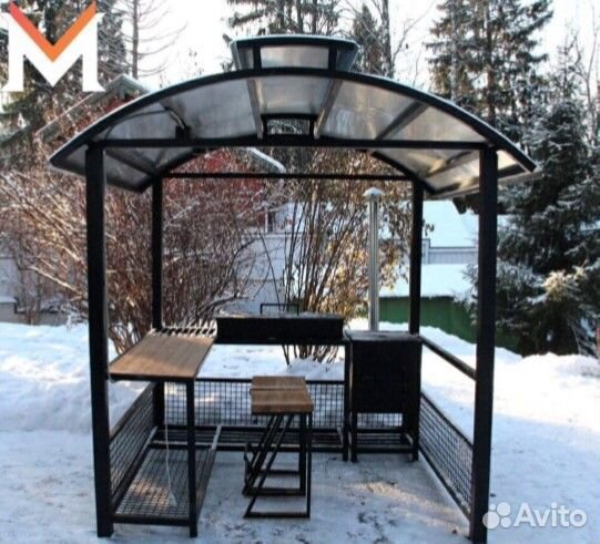 Мангал с крышей