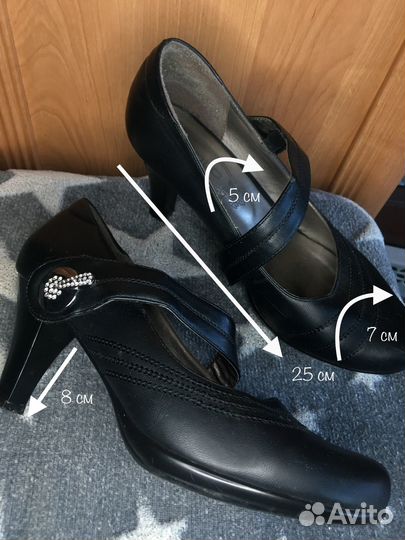 Туфли женские (черные, с пайетками)