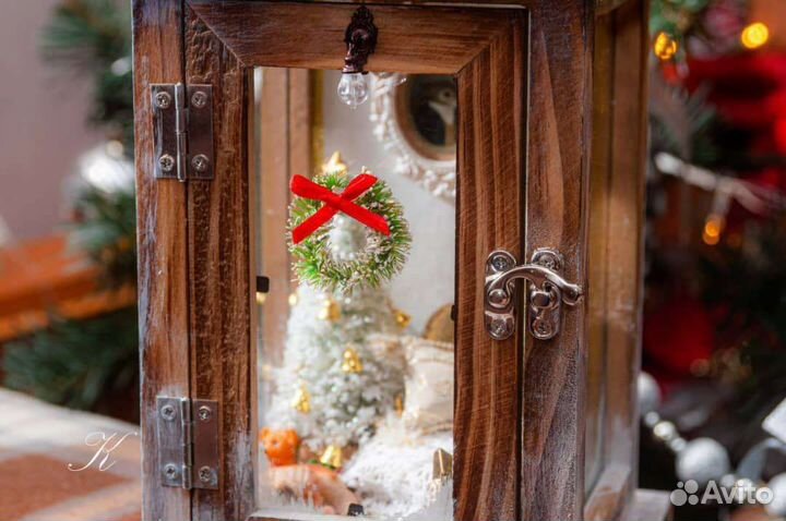 Фонарь декоративный (золото)