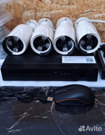 Видеонаблюдение комплект POE регистратор и камеры