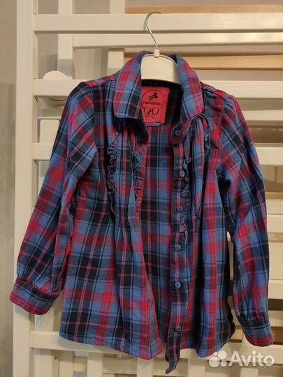 Рубашка в клетку детская