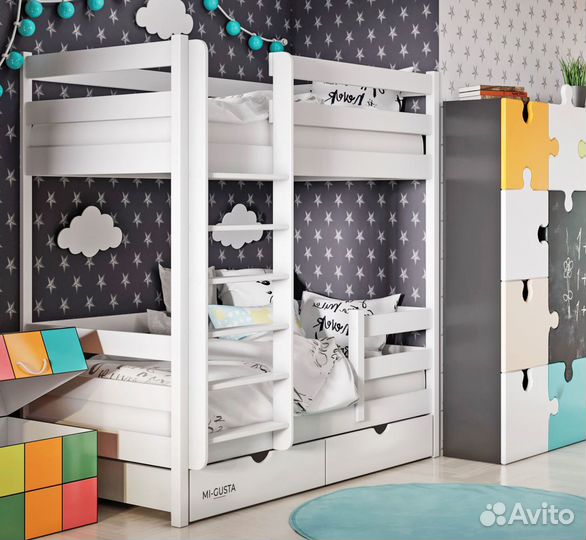 Детская кровать двухъярусная