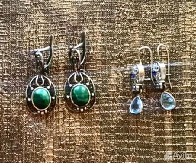 Серьги, ожерелье (натуральные камни) Jenavi, Avon