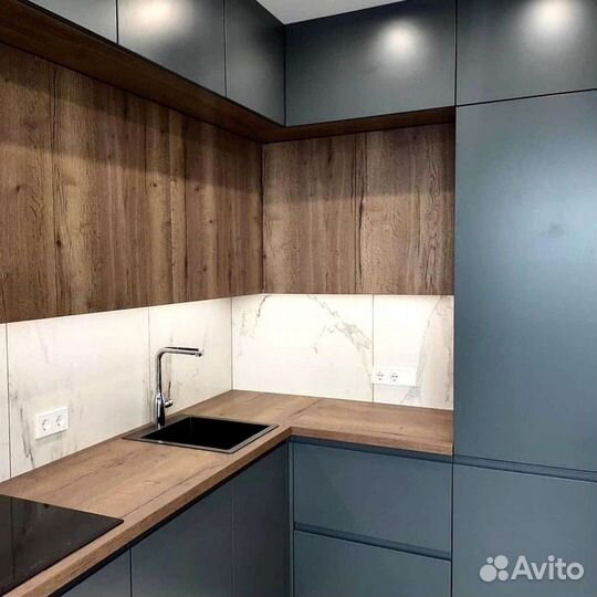 Кухня угловая на заказ.мдф фасады