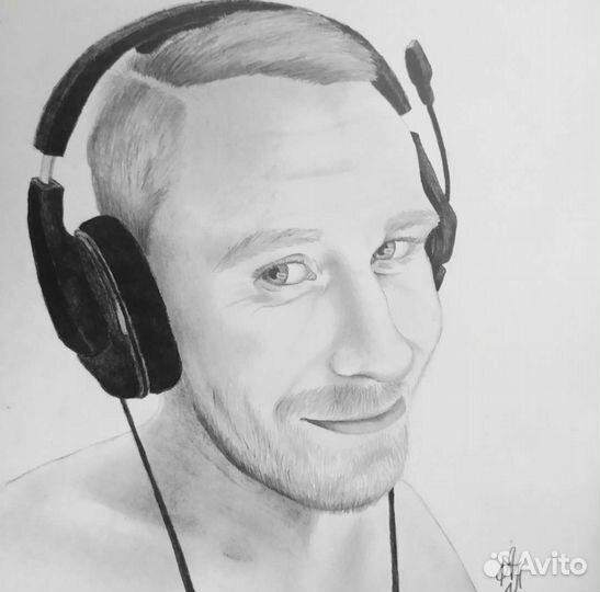 Портрет по фото карандашом