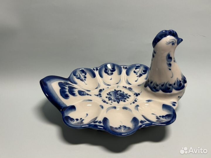 Посуда гжель пасхальная подставка для яиц