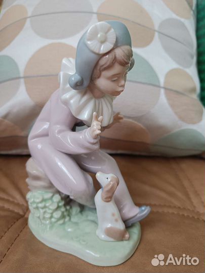 Фарфоровая статуэтка Naо by Lladro Клоун с собакой