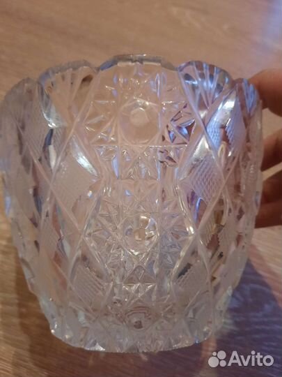 Ваза конфетница хрусталь стекло винтаж СССР