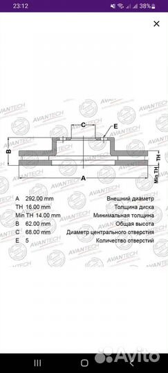 Задние тормозные диски
