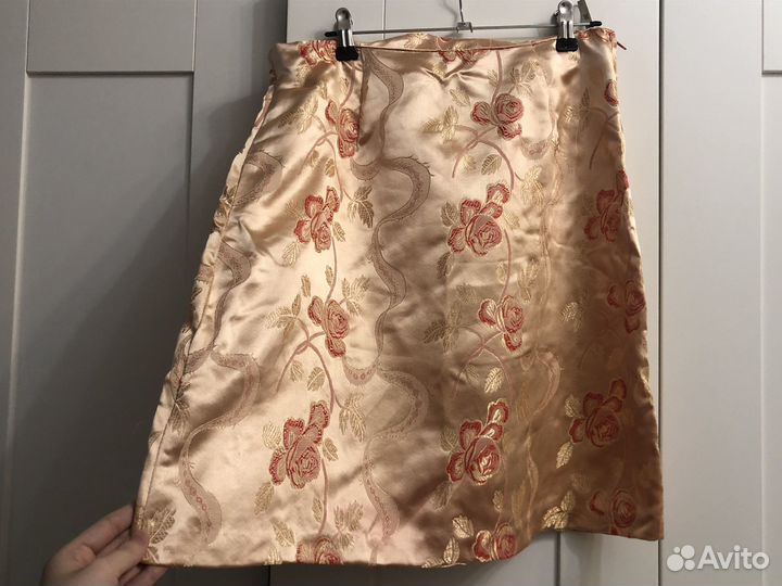 Юбка ципао с розами