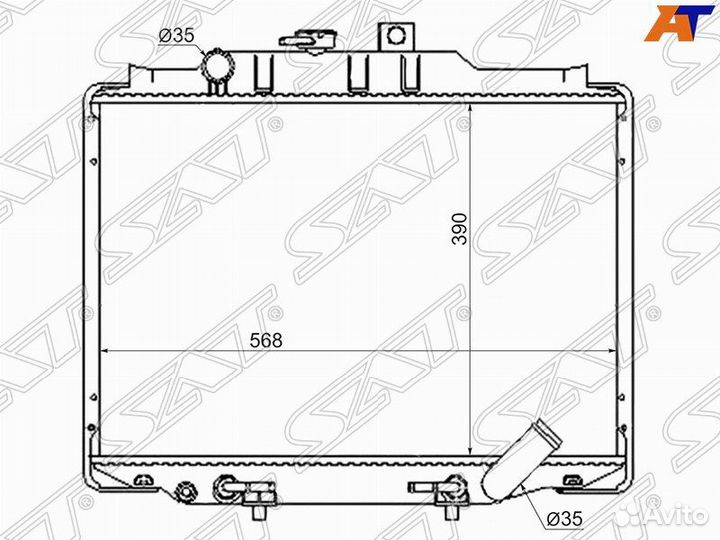 Радиатор mitsubishi delica L300 4D56 89-99 diesel