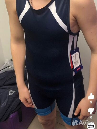 Борцовское трико asics 42-44 р