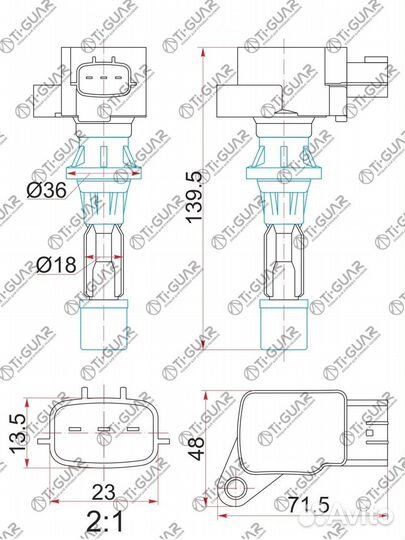 Катушка зажигания TG-L3G2-18-100B * Ti-Guar