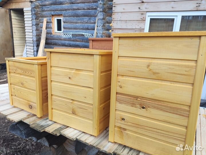 Кашпо для цветов деревянное