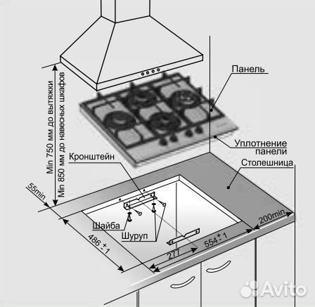 Варочная панель Gefest пвг 2231-01 Р46 серый