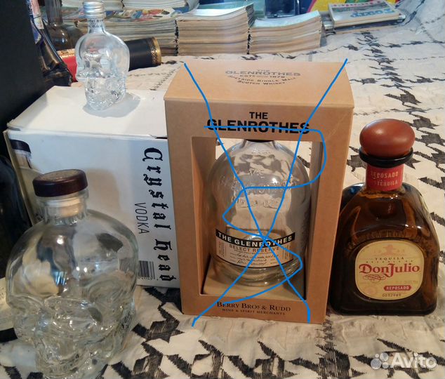 Коробки с пустыми бутылками от алкоголя/2004-2020