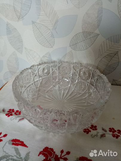Салатник хрустальный большой СССР