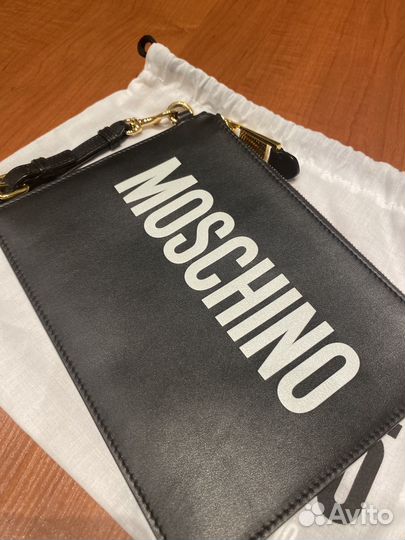 Клатч moschino, кожа