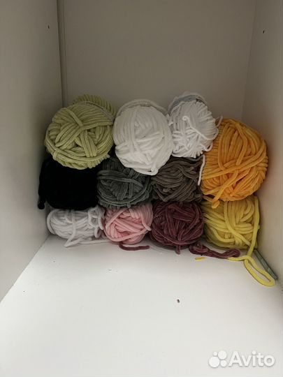 Пряжа для вязания плюшевая