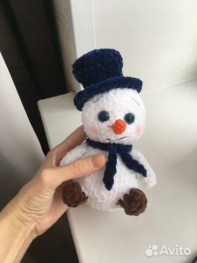 Снеговик мягкая игрушка ручная работа