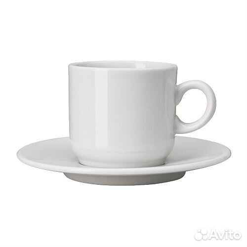 Чашка кофейная с блюдцем IKEA