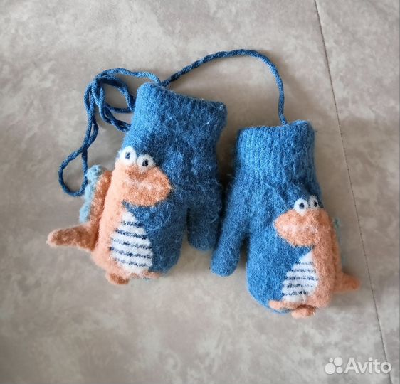 Варежки детские 2 года