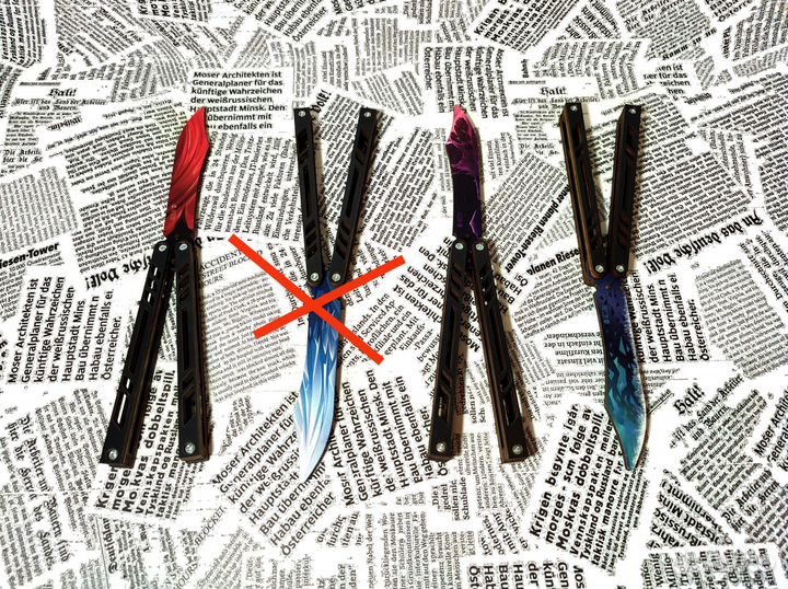 Деревянный нож бабочка