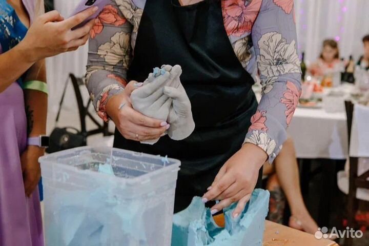 Слепки рук 3d на свадьбе