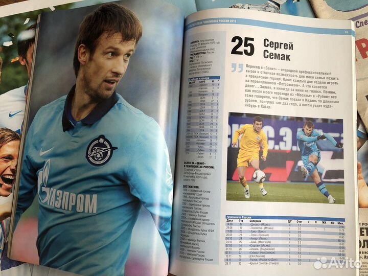 Газеты, журнал и плакат про Зенит 2010
