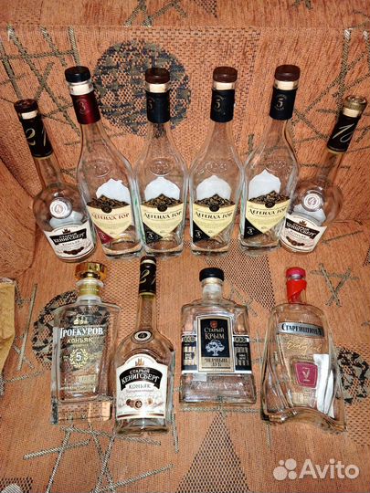 Бутылки из-под алкоголя для коллекции