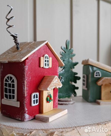 Новогодняя композиция/домики