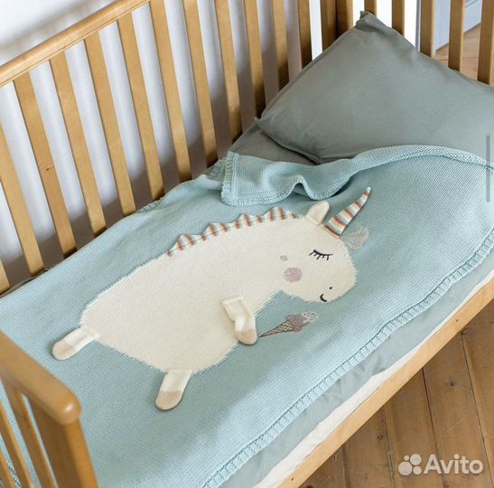 Плед детский вязаный ручная работа