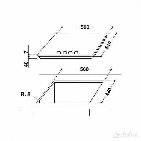 Варочная поверхность whirlpool goa6423/nb