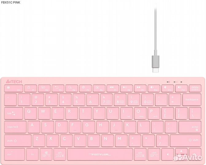 FBX51C pink, Клавиатура A4Tech Fstyler FBX51C Беспро