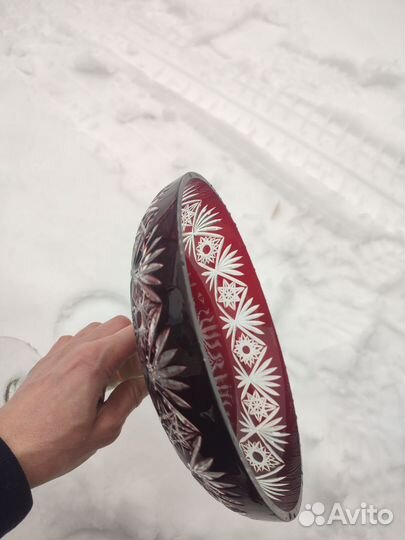 Вазы для фруктов,конфетница СССР винтаж стекло