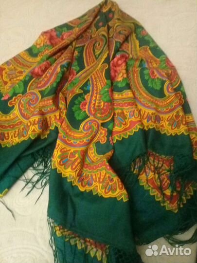 Павловопосадская шаль 148 на 148, винтаж