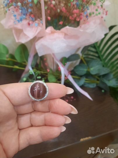 Серебряный набор с натуральным камнем