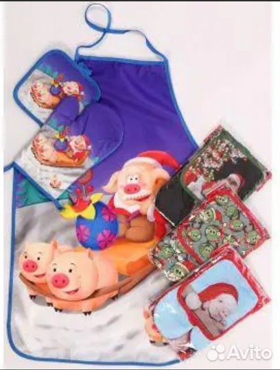 Фартук, варежка, прихватки Новый год