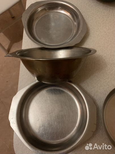 Блюдо.Нержав.тарелки, поварежки и тд,крыжки