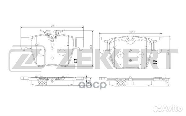 Колодки торм. диск. задн. MB C-Class (205) 15