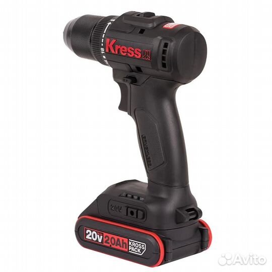 Акк дрель-шуруповерт kress KU212.1 бесщ (20В; 2 АКБ; 2,0Ач; 50Нм; 1,3кг)