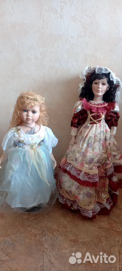 Кукла фарфоровая коллекционная большая