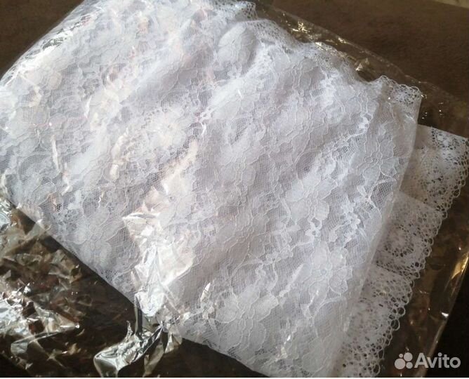 Белый школьный фартук, раз40-44,рост 158 - 170 см