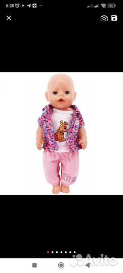 Одежда для кукол Беби борн Беби Анабель Новая